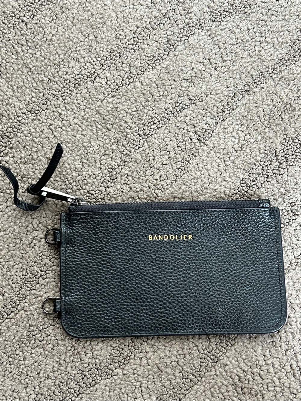 BANDOLIER Pouch Black w/Silver Hardware - No long strap